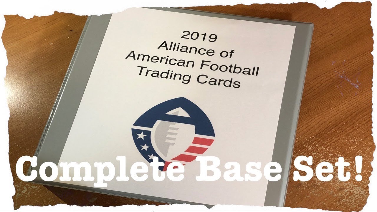 2019 Topps Alliance of American Football Trading Cards --Complete! Trading Card Sets--