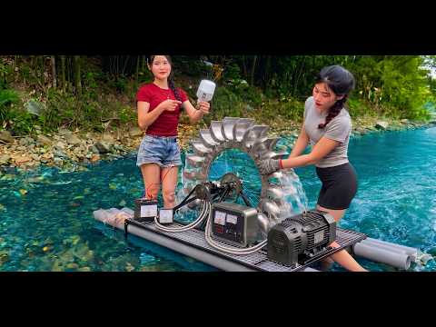 DIY Mini Hydropower Generator | Water Wheel Experiment #repairing #diy