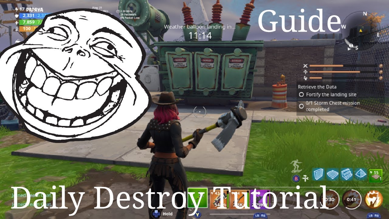 Daily Destroy (Transformers) Tutorial Guide Fornite STW Daily Quests