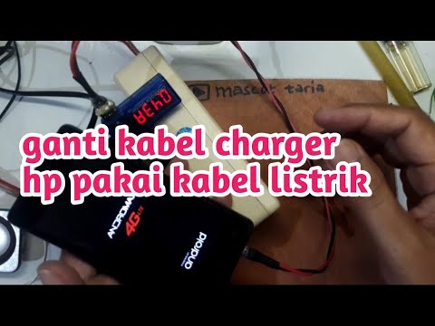 Cara ganti kabel charger hp pakai kabel listrik rumah - YouTube