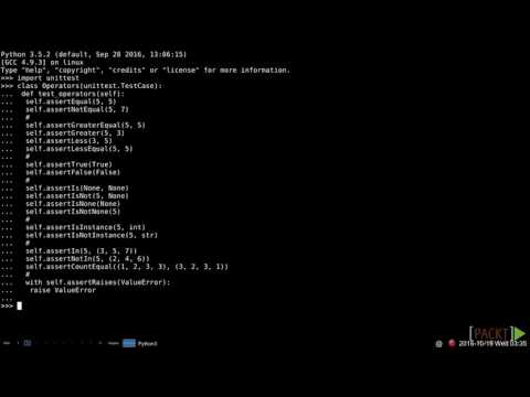 39   Using the unittest Package