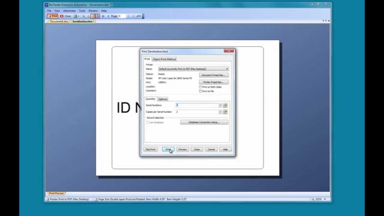 Serialization with BarTender Software (Tutorial) - YouTube