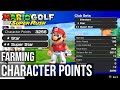 Character points farming  fast way to unlock star and super star club sets  mario golf super rush