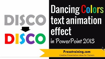 Dancing Colors Text Animation Effect in PowerPoint 2013