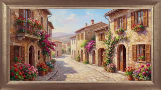 Vintage Flower Street Scene | Warm Mediterranean Art for TV | 4K screensaver | Yaffa Gallery screenshot 4