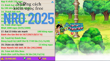 Ngọc Rồng Online : Những cách kiếm ngọc free 2025
