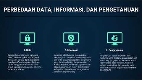 Perbedaan Data Informasi dan Pengetahuan