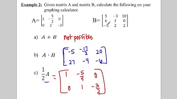 Unit 5 Lesson 6 Matrices Calculator Basics + Solving System of Equations Notes VIDEO