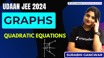 Udaan jee 2024 Quadratic Equations | Graphs  | Maths | Surabhi Gangwar