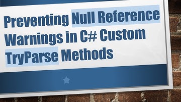 Preventing Null Reference Warnings in C#  Custom TryParse Methods