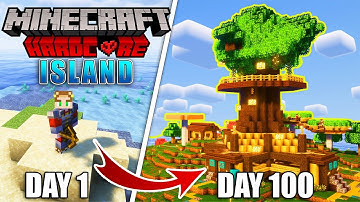 I Survived 100 Days ON A DESERTED ISLAND in Minecraft Hardcore - Spring to Life Update!
