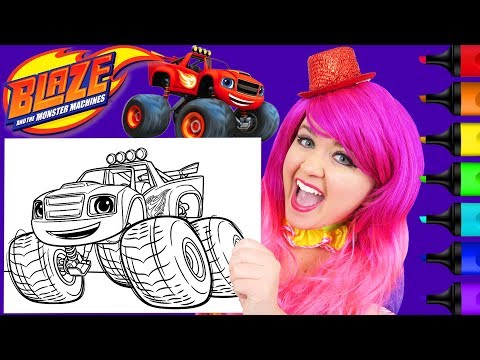 coloring-blaze-and-the-monster-machines-coloring-page-prismacolor-markers-|-kimmi-the-clown