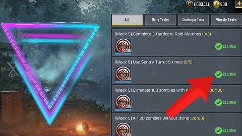 Call Of Duty Mobile Zombies Use Sentry Turret 5 times Task Complete