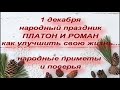 1 декабря народный праздник ПЛАТОН И РОМАН.ЧТО МОЖНО И НЕЛЬЗЯ ДЕЛАТЬ.. народные приметы и поверья