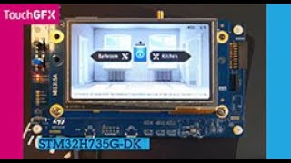 stmicroelectronics touchgfx demo on stm32h735g dk