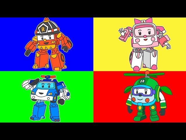 Super Simple English — раскраска из мультфильма Робокар Поли (Robocar Poli)
