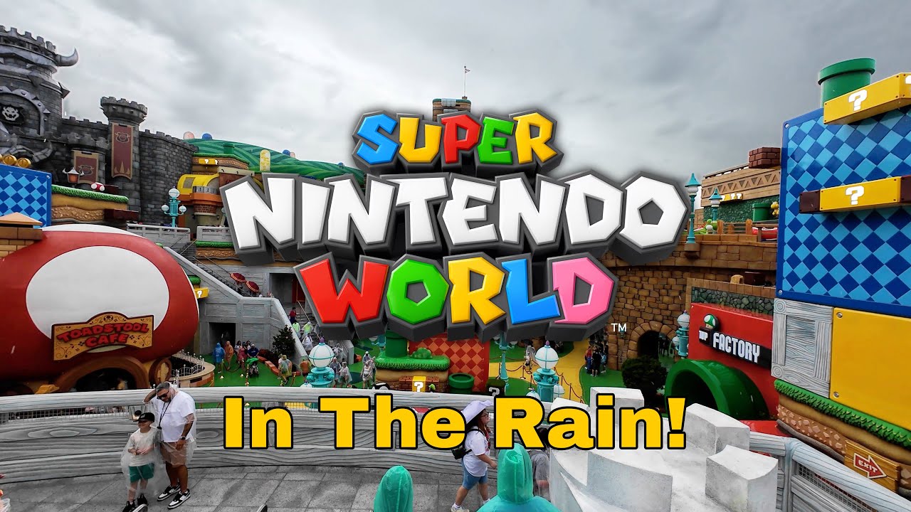 Super Nintendo World | Epic Universe Walkthrough Rainy Day & Slippery Surprises