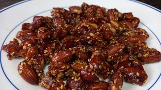 Sesame & Honey Glazed Almonds Recipe: A Sweet and Crunchy Snack