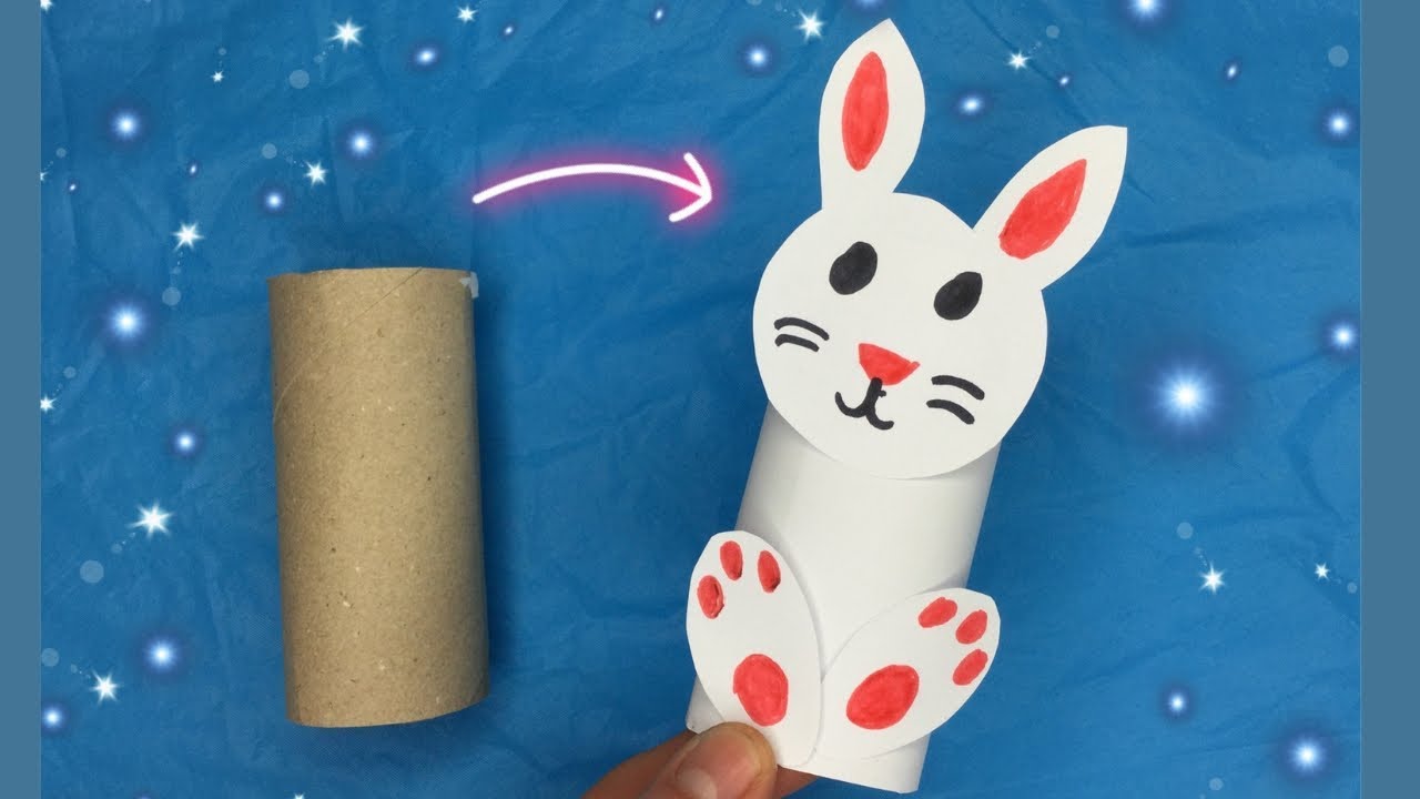 Diy Knutselen Pasen - Konijn Knutselen Van Wc Rol En Papier - Youtube