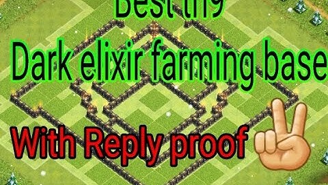 |TOP DARK ELIXIR FARMING BASE |FOR TOWN HALL 9 WITH REPLAY | TRY IT |