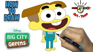 How to draw Cricket from Big City Greens step by step easy