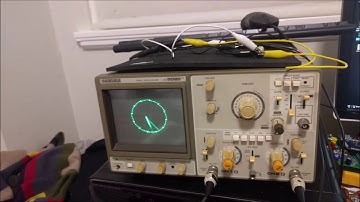 Oscilloscope Analog Clock running from my ASUS Tinker Board.