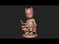 Sculpting full 3d character for 3d printing in zbrush timelapse  kid batman