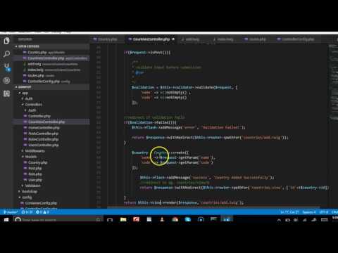 Web development tutorial - recruitment portal - 17   how to add countries add twig view in MVC