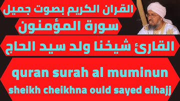 اجمل قراءة قران سورة المؤمنون القارئ شيخنا ولد سيد الحاج quran surah al muminun