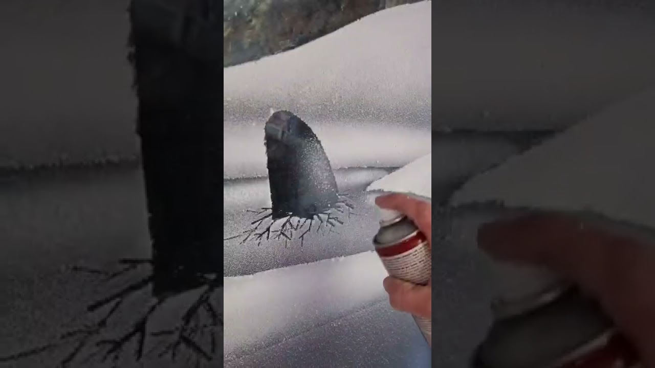Snow Spray Christmas Windows ❄ Snow spray art 