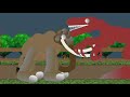 t rex vs southern mammoth animation video
