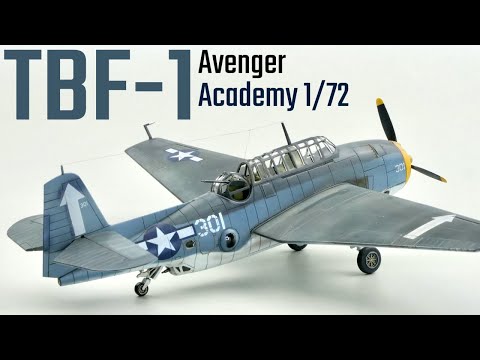 Grumman TBF-1 Avenger 1/72 Academy 12452 Full Build Video | RWO Models