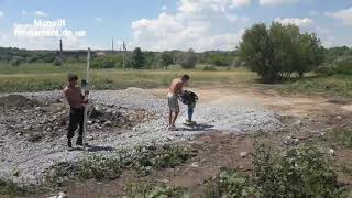 Устройство шлаковой подушки под фундаментную ленту.Залить фундамент.