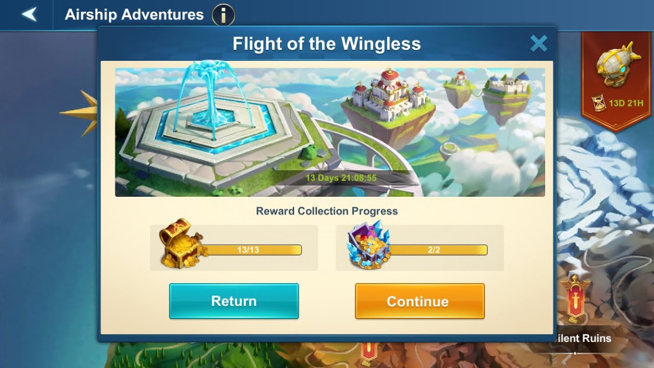 How to clear Flight of the Wingless( Không Cánh mà bay)  in  Idle Legend Airship Adventers