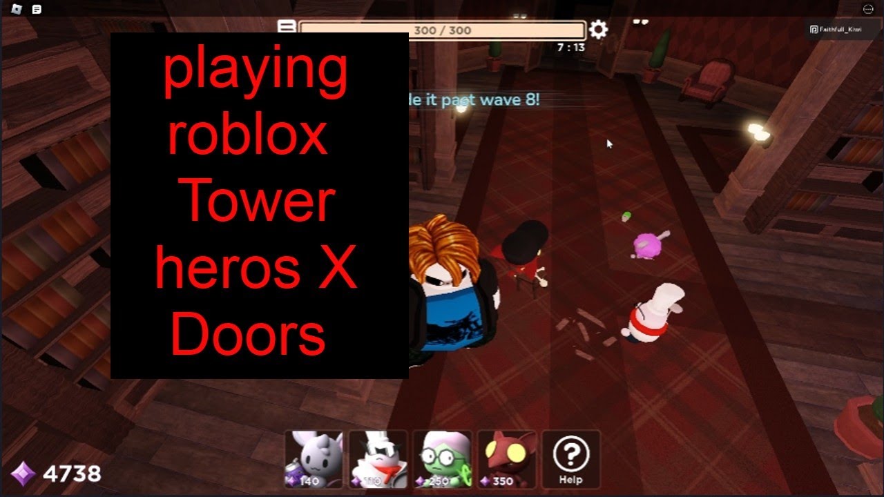 Playing Roblox Tower Hero's X Doors - YouTube