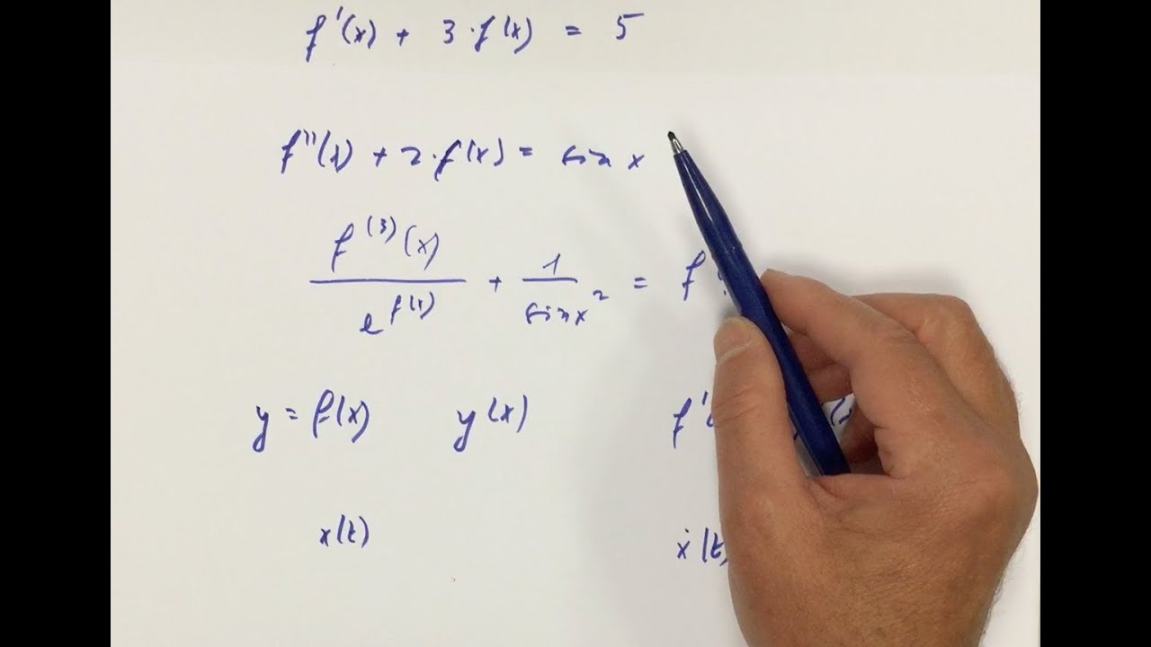Differentialgleichungen Teil 1 Einleitung Gleichungen Und DGL YouTube