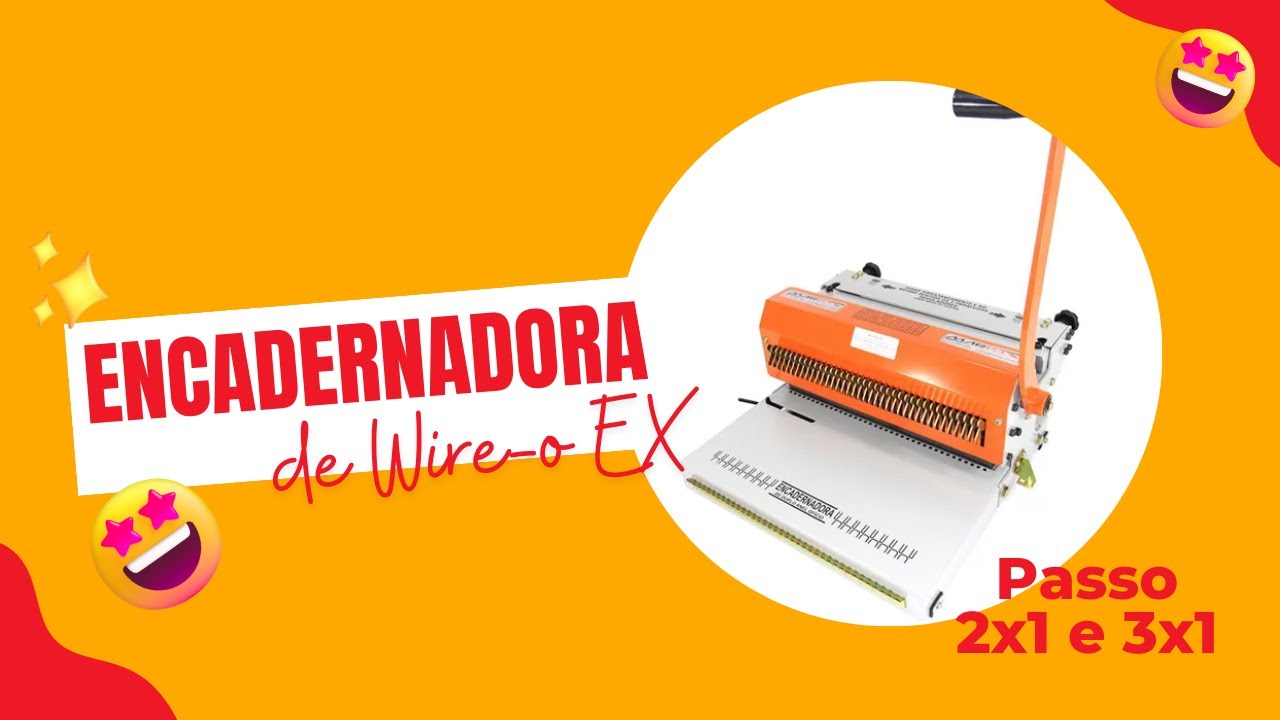 Capa do vídeo Conheça a nossa Encadernadora de Wire-o Conjugada manual passo 2x1 15fls EX | Marpax