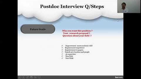 How to Prepare for a Postdoc Interview/presentation