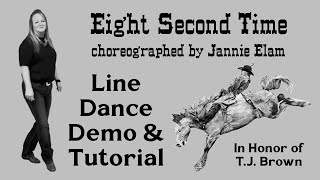 Eight Second Time - Line Dance Demo and Tutorial - Choreographed by Jannie Elam