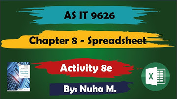 Activity 8e | Chapter 8 Spreadsheet | Cambridge AS IT 9626