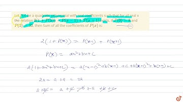 Let P(x) be a quadratic polynomial with real coefficients such that for all real x the relation...