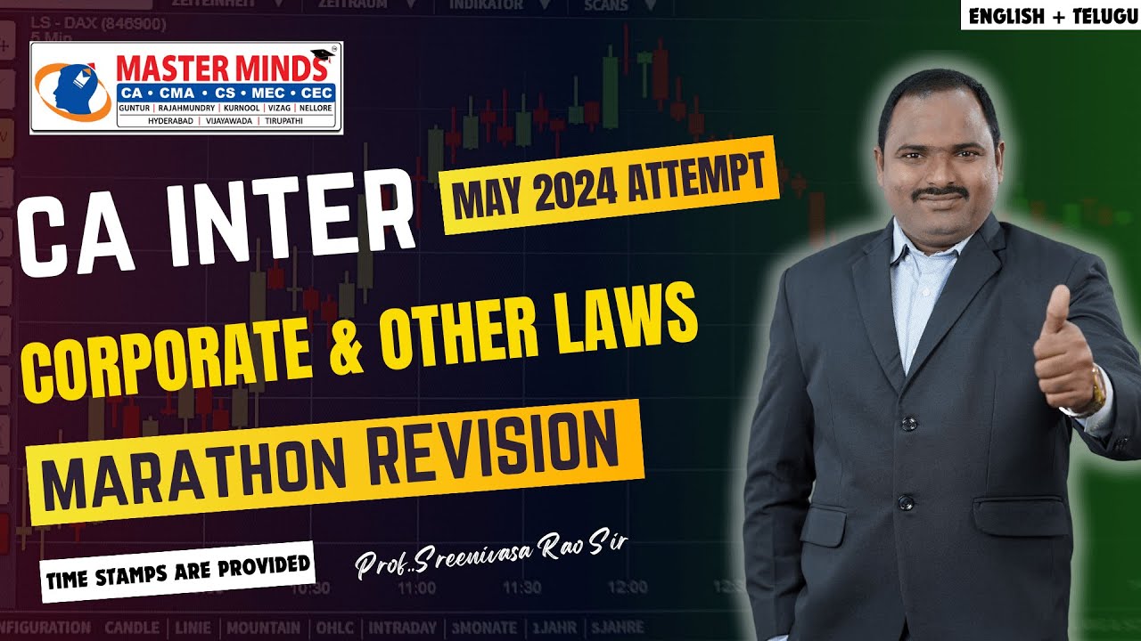 CA Inter | Corporate & Other Laws | Revision Marathon | May 24 Attempt | By Sreenivasa Rao Sir
