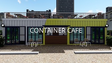 Shipping container 3D design | Café and Restaurant