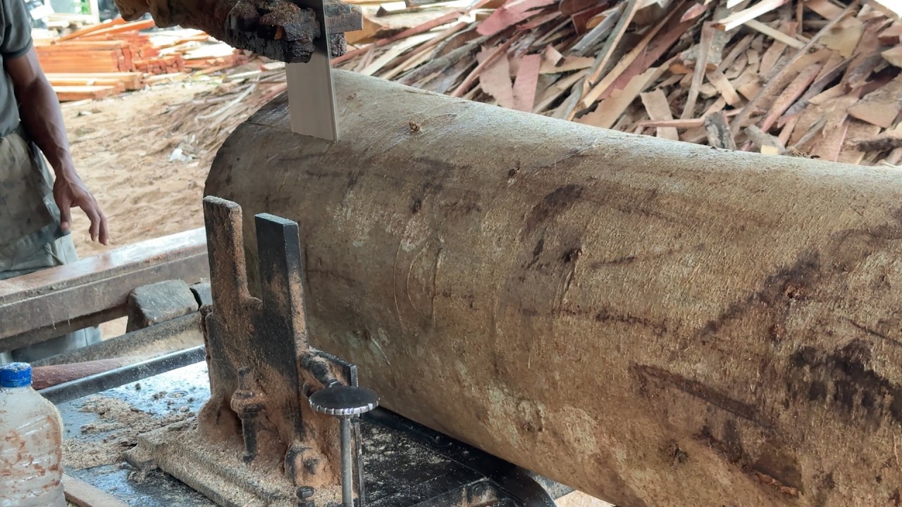 Using a Sawmill Machine to Cut 2x20 Wood Quickly - YouTube