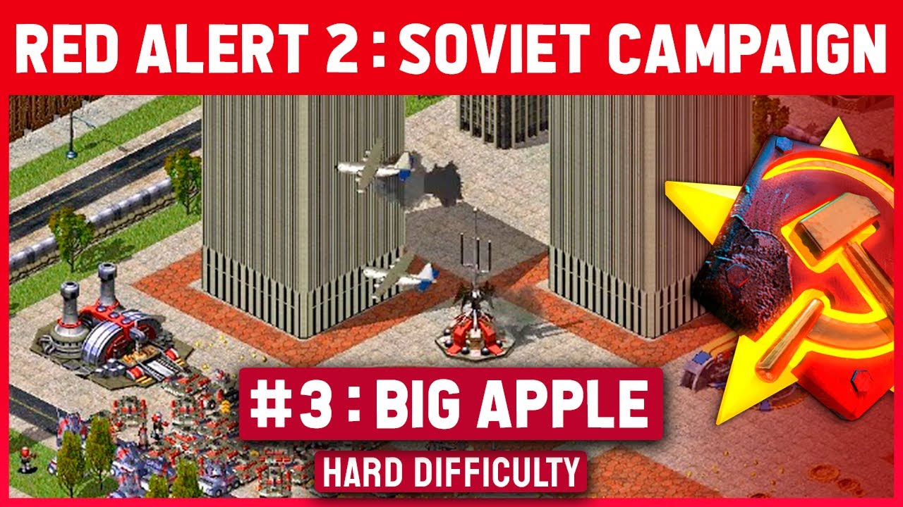 Red Alert 2 - Soviet Mission 3 Big Apple - Difficulty - Par Time - YouTube