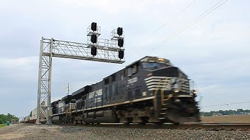 NS ES44DC, C40-8W, & C44-9W lead an EB Intermodal Train on the NS Chicago Line