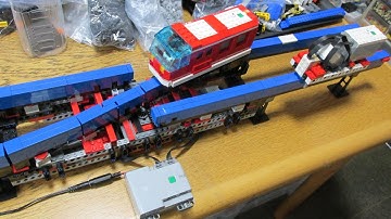 Lego Monorail synchronized operation 3 by Pybricks