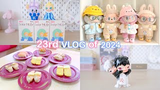 Vlog ep.23 แว่นตา Labubu Macaron แกะกล่องสุ่ม Baby Molly ไปซื้อ Hirono Simper 100% ชุดลาบูบู้มาการอง