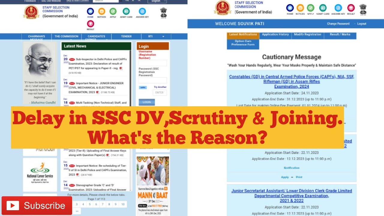 Delay in SSC DV,Scrutiny & Joining.What's the Reason?