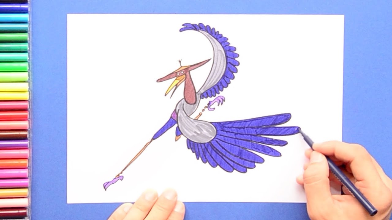 How To Draw Crane From Kung Fu Panda